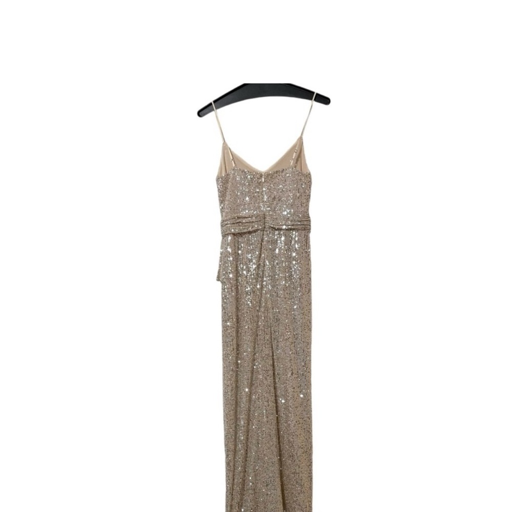 Elegant Silver Evening Gown